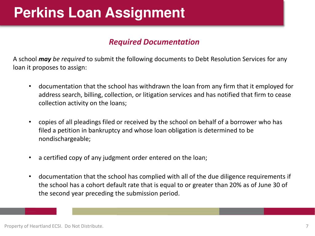 PPT Perkins Loans To Assign Or Not To Assign PowerPoint