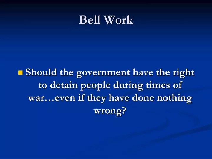PPT Bell Work PowerPoint Presentation, free download ID6469513