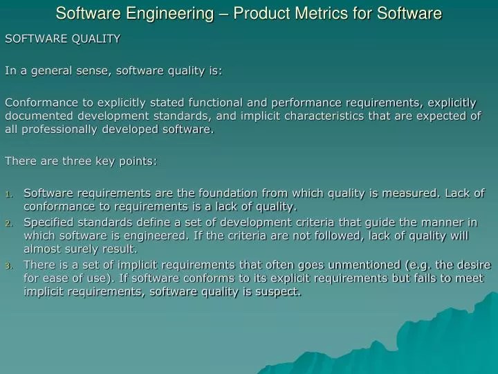 PPT Software Engineering Product Metrics for Software PowerPoint PPT Software Engineering Product Metrics for Software PowerPoint