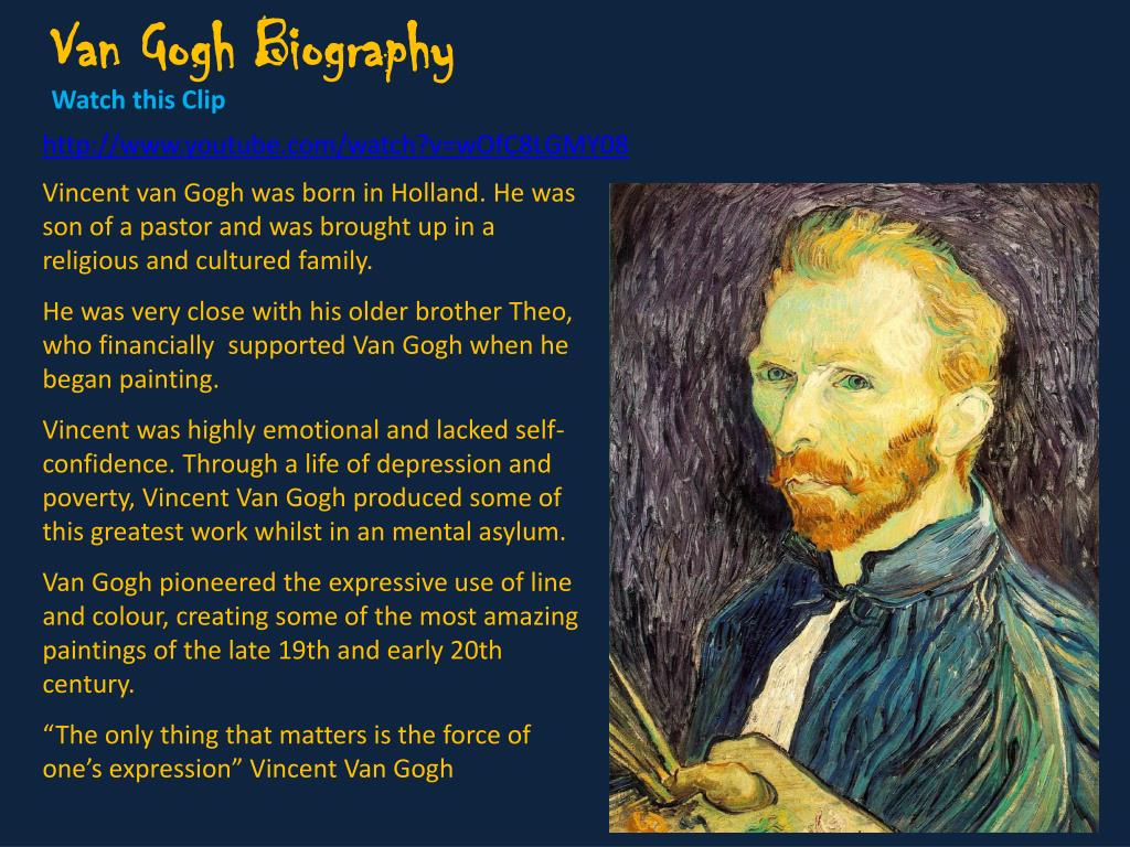 PPT Vincent Van Gogh PowerPoint Presentation, free download ID6473035