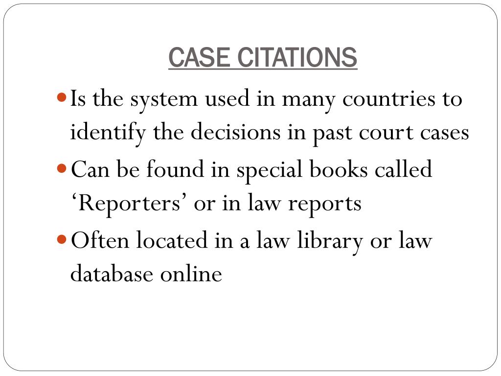 PPT READING & USING CASE CITATIONS PowerPoint Presentation, free