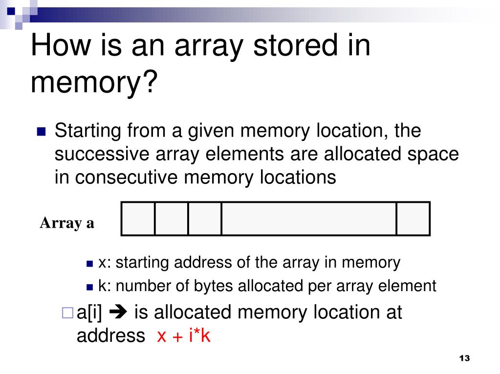 PPT 1d Arrays PowerPoint Presentation, free download ID6491532
