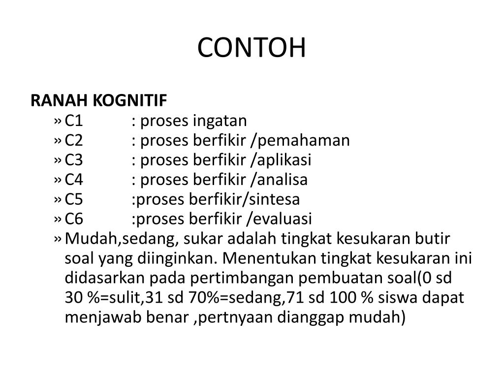 Contoh Soal C1 C2 C3 C4 C5 C6 / Contoh Soal Matematika Ranah Kognitif
