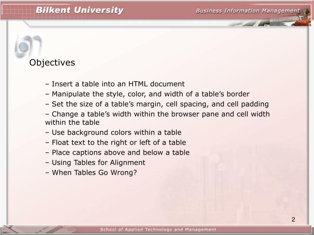 PPT Tables Data in Rows and Columns What is Table? How Tables are