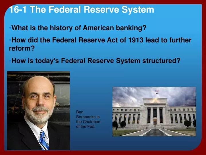 PPT 161 The Federal Reserve System PowerPoint