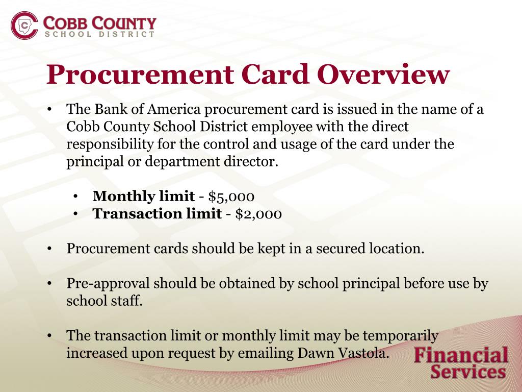 PPT Procurement Card Overview PowerPoint Presentation, free download