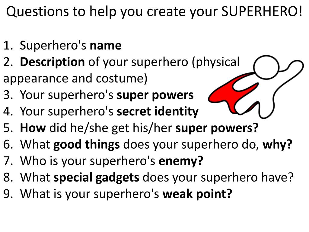 PPT How to write a SUPER HERO STORY!!! PowerPoint Presentation, free