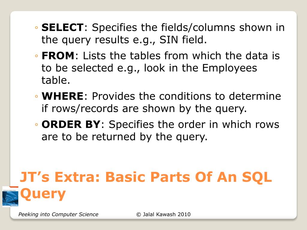 PPT 4 Database Queries PowerPoint Presentation, free download ID
