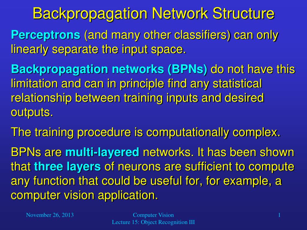 PPT Backpropagation Network Structure PowerPoint Presentation, free