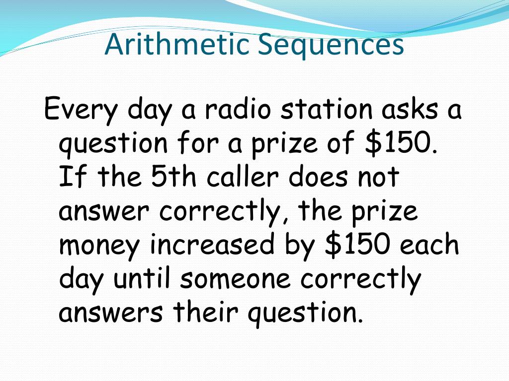 PPT Arithmetic and Geometric Sequences PowerPoint Presentation, free