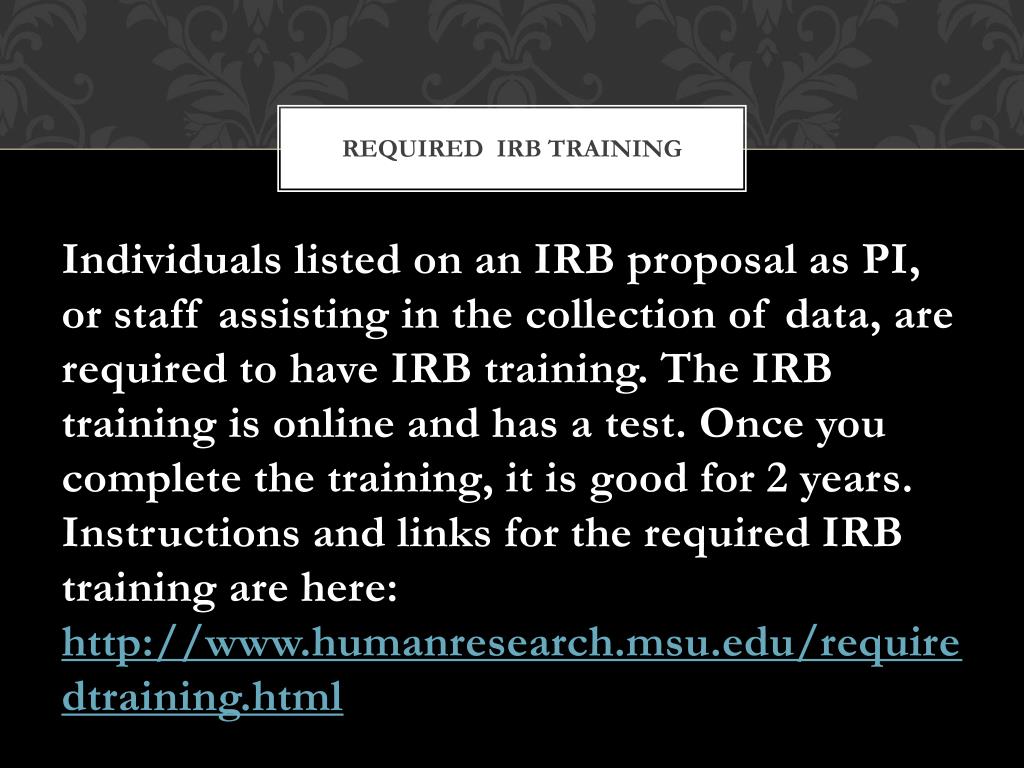 PPT Understanding the IRB Process PowerPoint Presentation, free