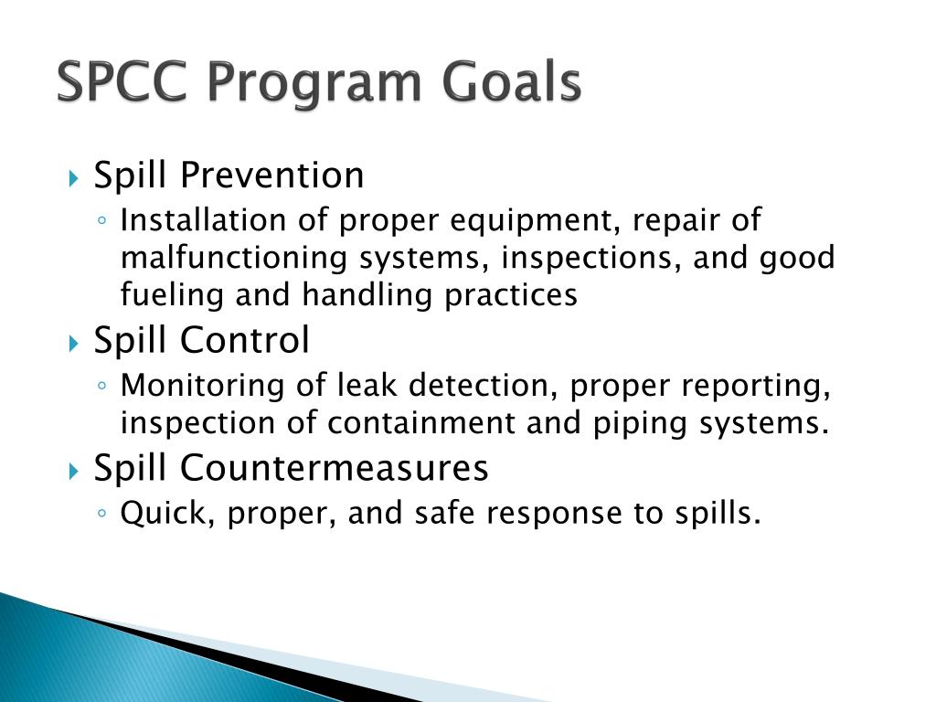 PPT Spill Prevention Control and Countermeasures SPCC Federal