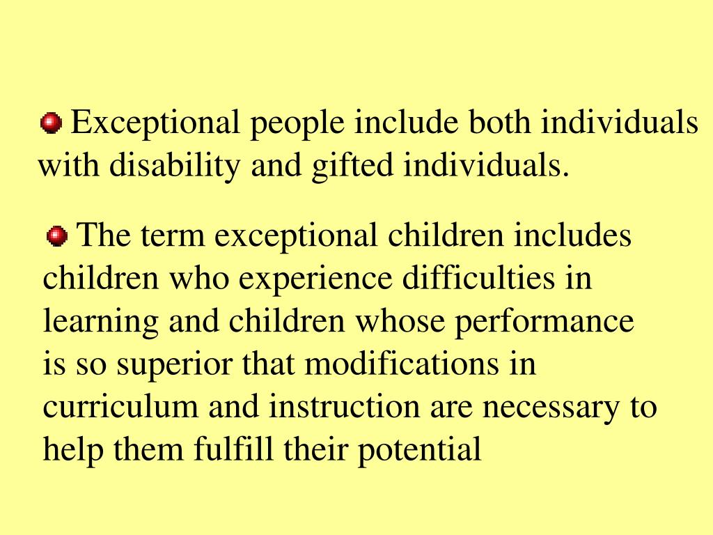 PPT EXCEPTIONALITY PowerPoint Presentation, free download ID6521769