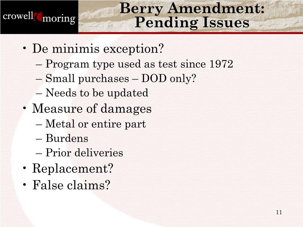 PPT Berry Amendment Background PowerPoint Presentation, free download