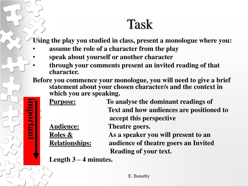 PPT Monologue Preparation PowerPoint Presentation, free download ID