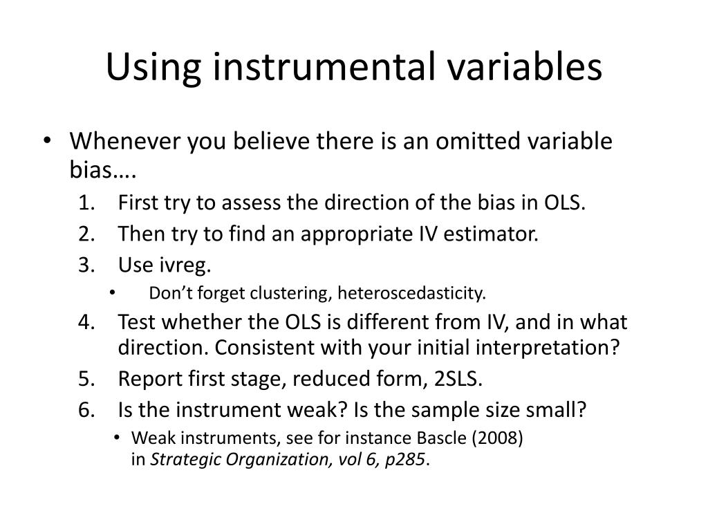 PPT Instrumental variable estimation PowerPoint Presentation, free