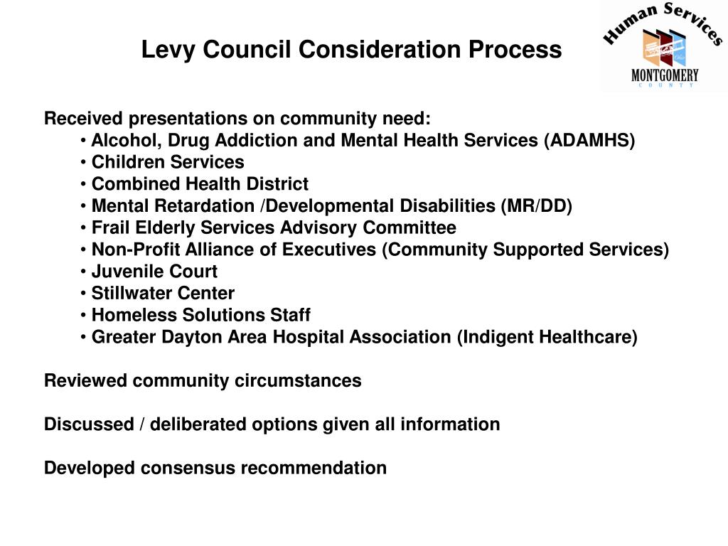 PPT Human Services Levy Council Millage Presented by