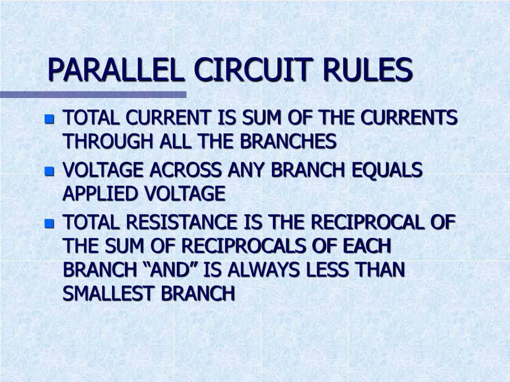 PPT PARALLEL CIRCUITS PowerPoint Presentation, free download ID6530026