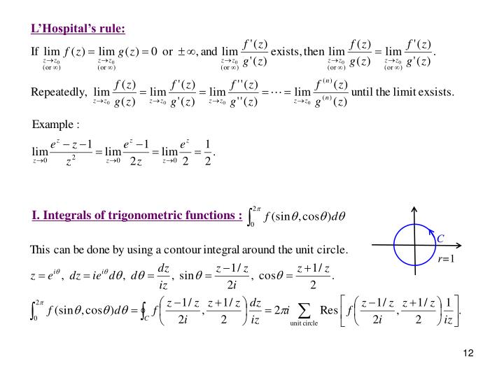 PPT October 21 Residue theorem 7.1 Calculus of residues PowerPoint