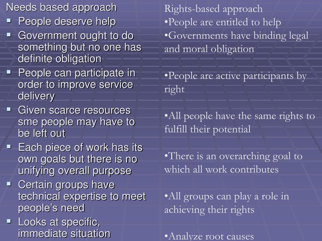 PPT RIGHTS BASED APPROACH PowerPoint Presentation, free download ID