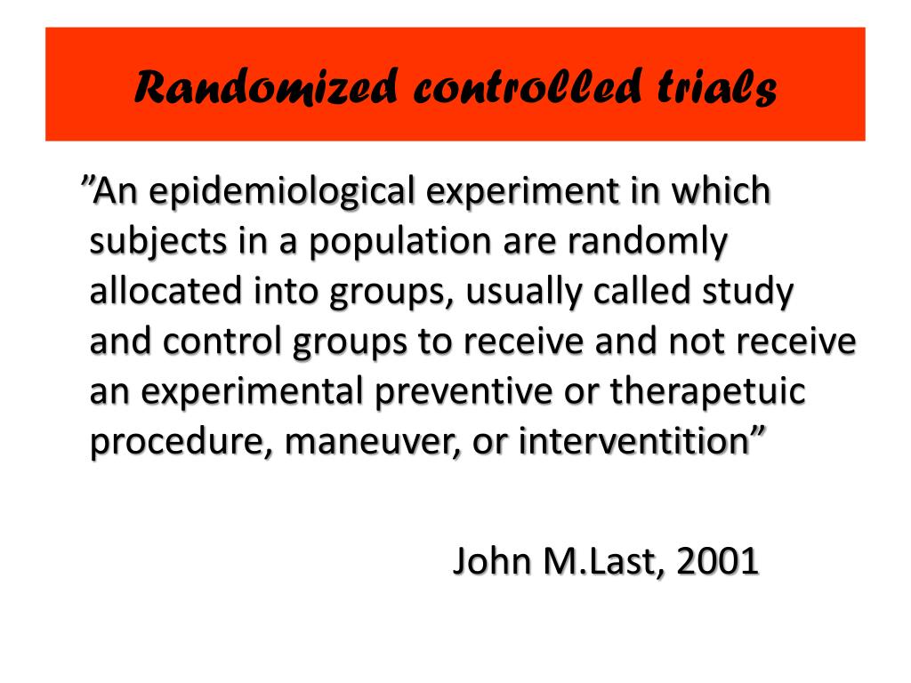 PPT Randomized Controlled Trial PowerPoint Presentation, free download ID6531903