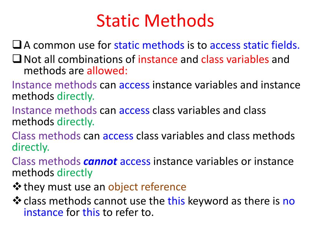 PPT Methods in Java PowerPoint Presentation, free download ID6534117