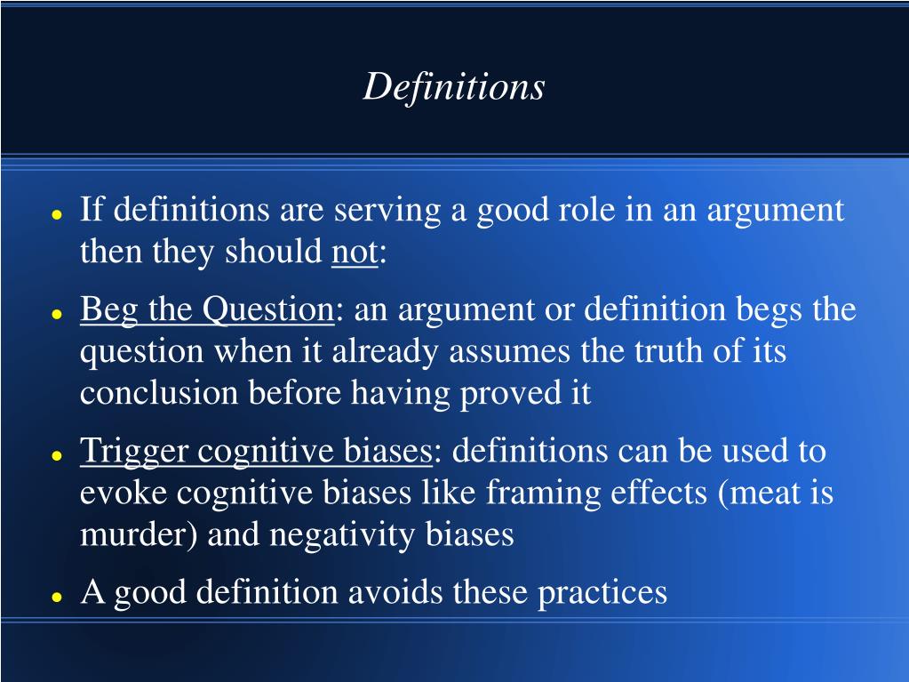 PPT Ambiguity, Generality, and Definitions PowerPoint Presentation