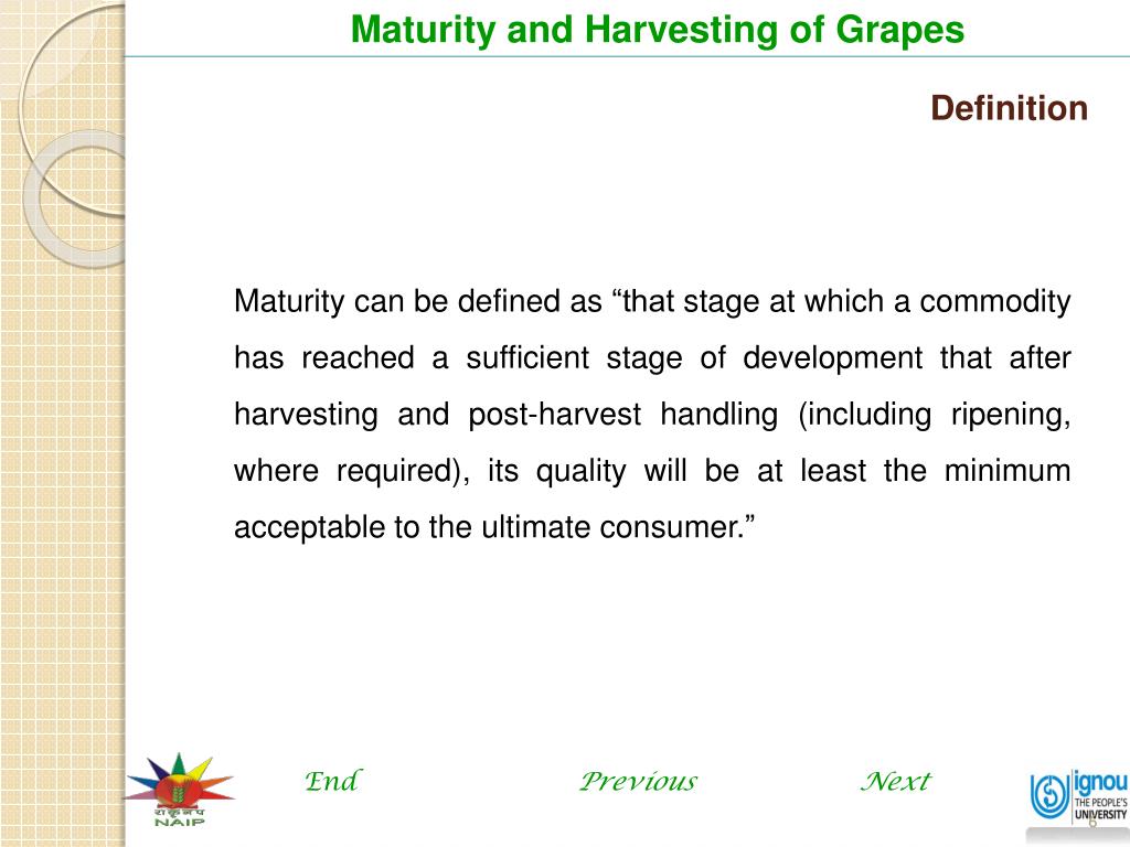 PPT Maturity and Harvesting of Grapes PowerPoint Presentation, free download ID6534338