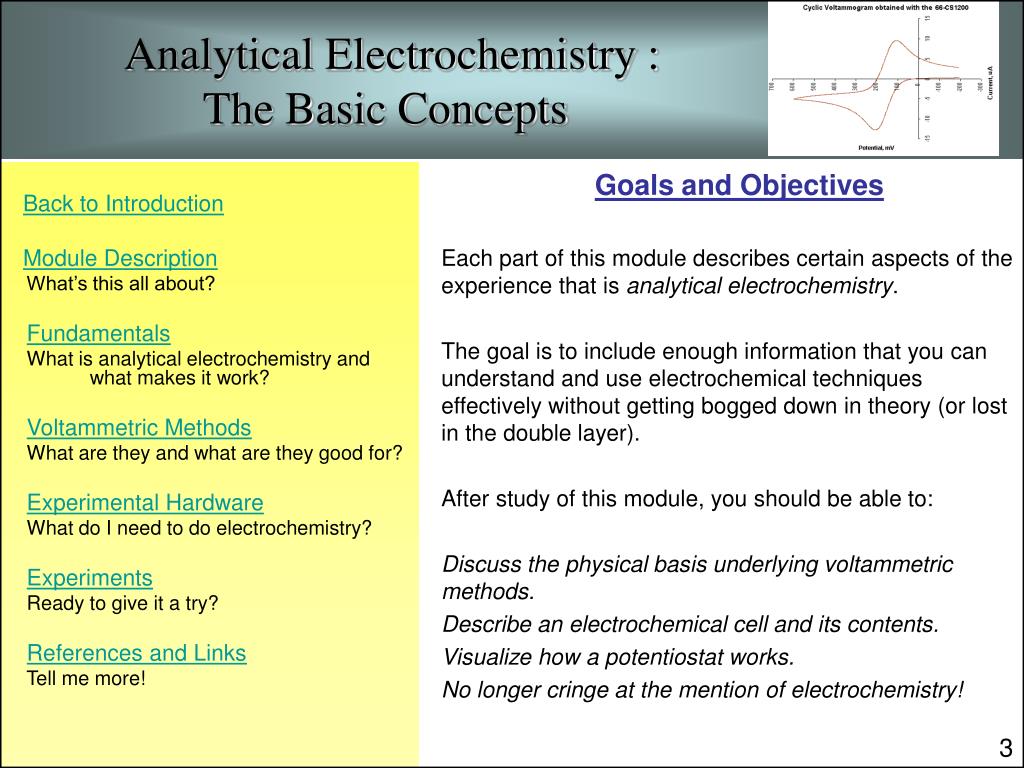 PPT Analytical Electrochemistry The Basic Concepts PowerPoint