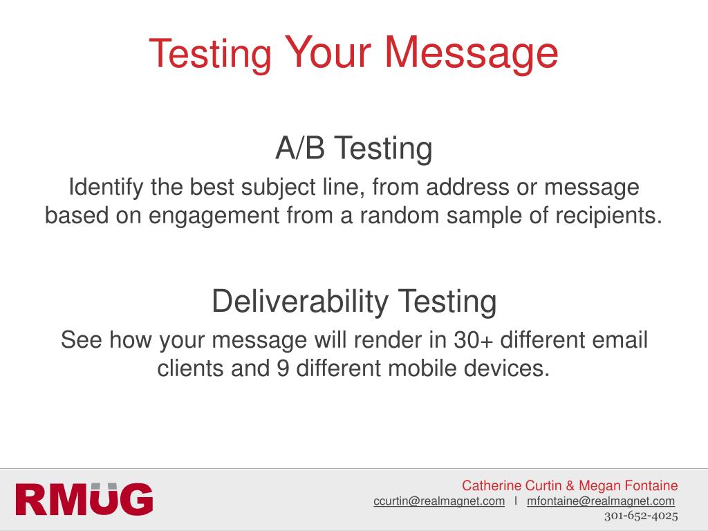 PPT Sending, Testing & Optimizing Your Emails PowerPoint Presentation ID6536288