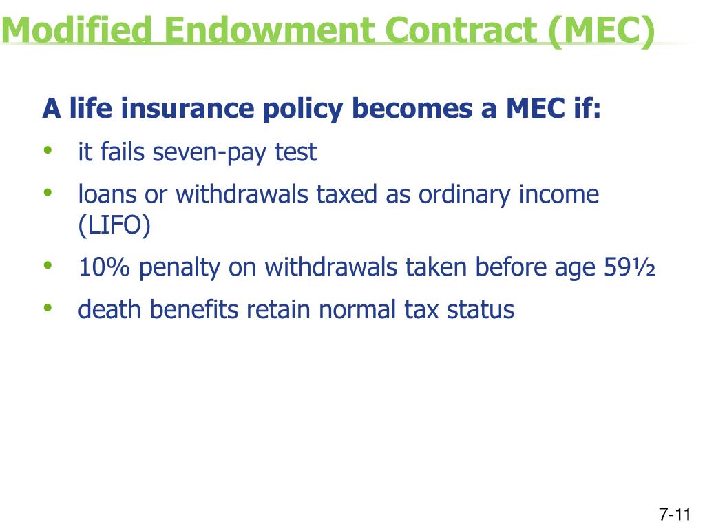 Modified Endowment Contract Life Insurance clipsbykelley