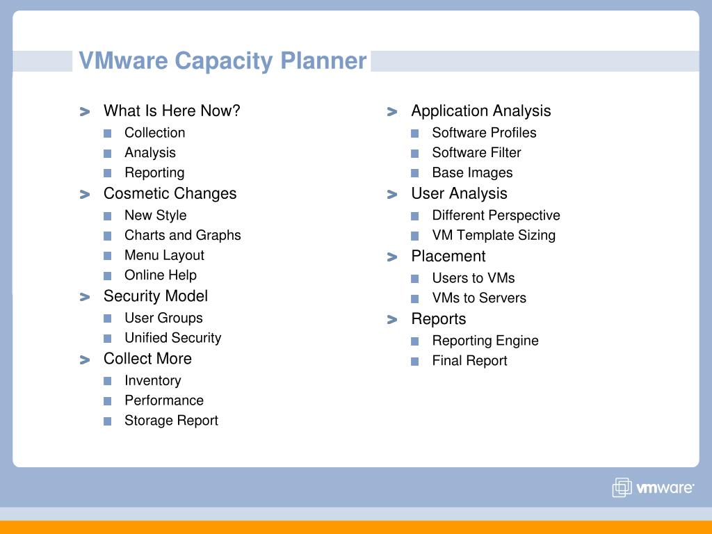 PPT VMware Capacity Planner 2.7 PowerPoint Presentation, free