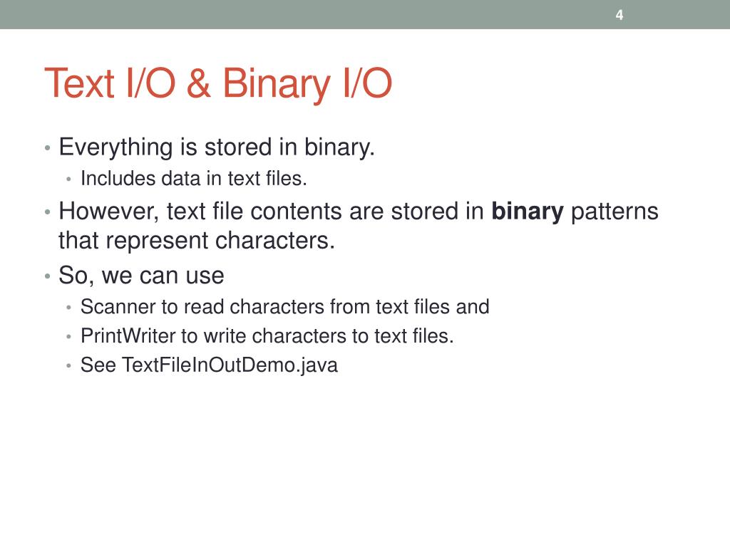 PPT Binary I/O in Java PowerPoint Presentation, free download ID