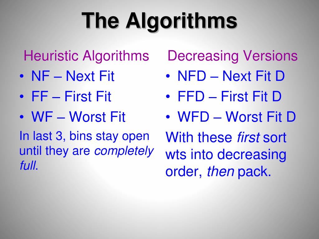PPT Bin Packing PowerPoint Presentation, free download ID6543629