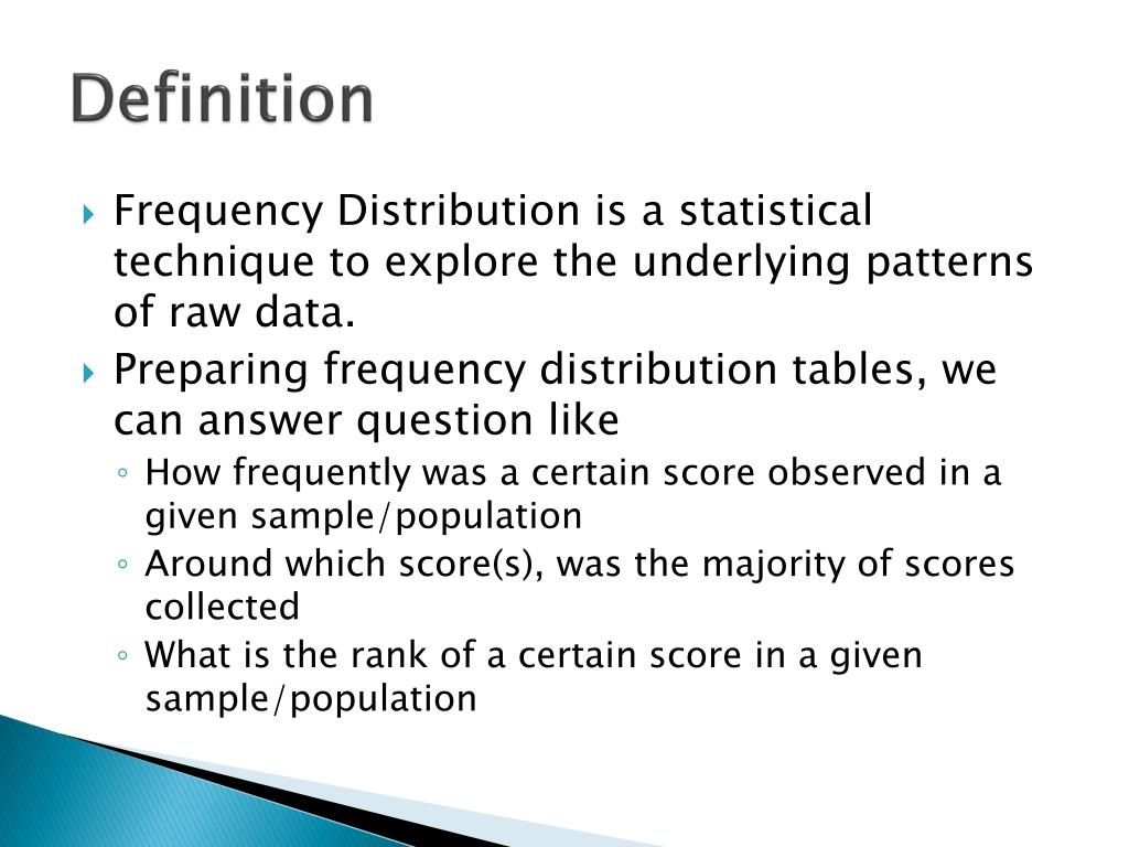 PPT Frequency Distribution PowerPoint Presentation, free download