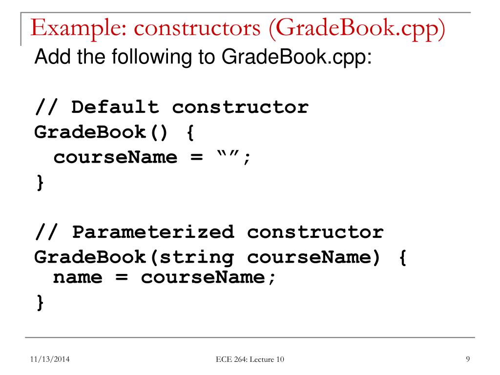 PPT ECE 264 ObjectOriented Software Development PowerPoint