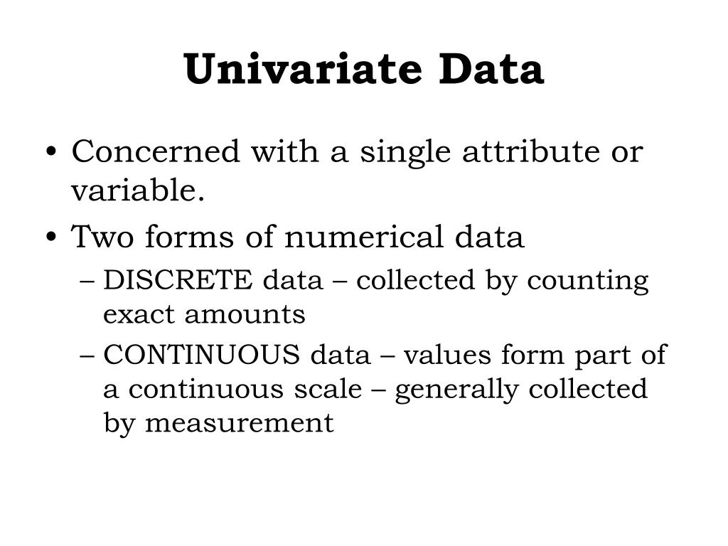 PPT Univariate Data PowerPoint Presentation, free download ID6555449