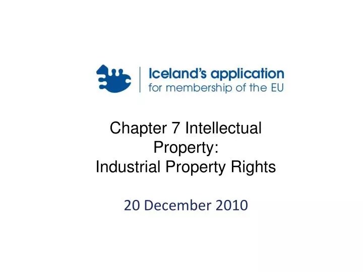 PPT Chapter 7 Intellectual Property Industrial Property Rights 20