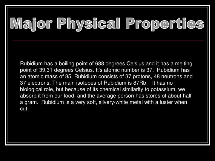 PPT Rubidium PowerPoint Presentation ID6558214