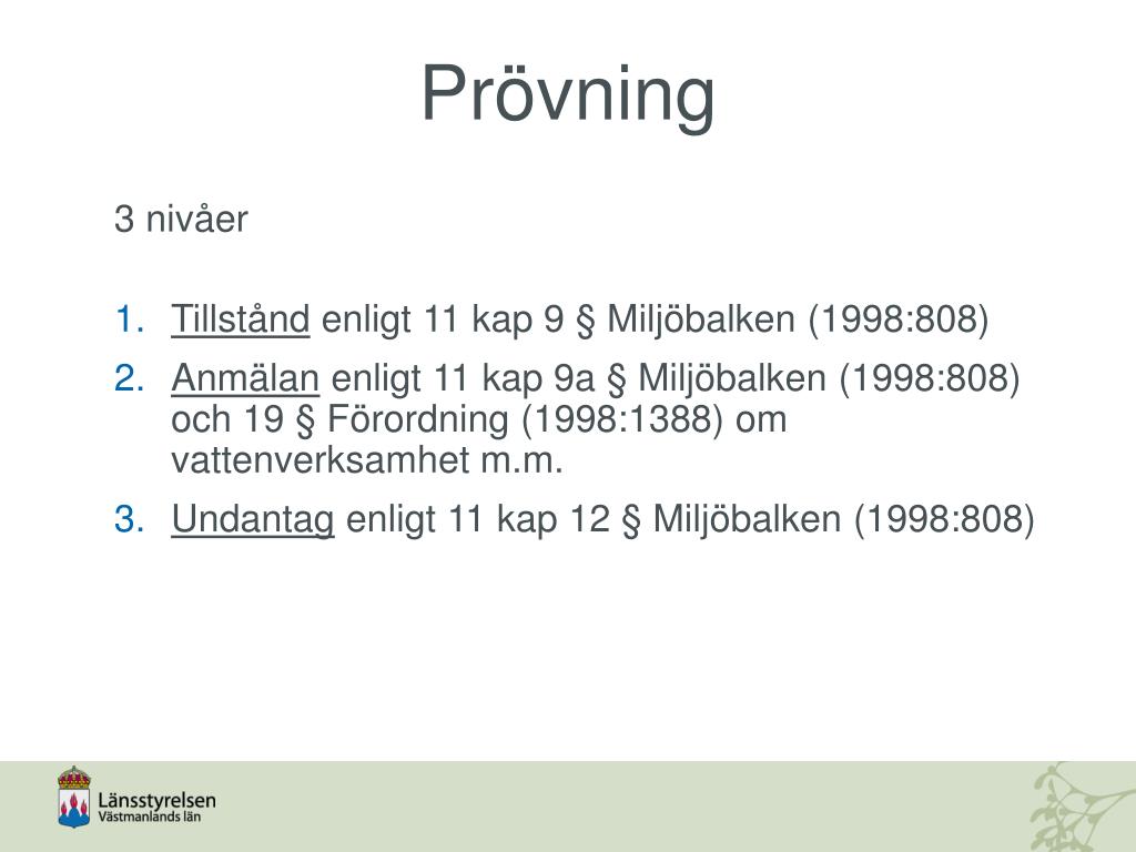 PPT Vattenverksamhet PowerPoint Presentation, free download ID6559299