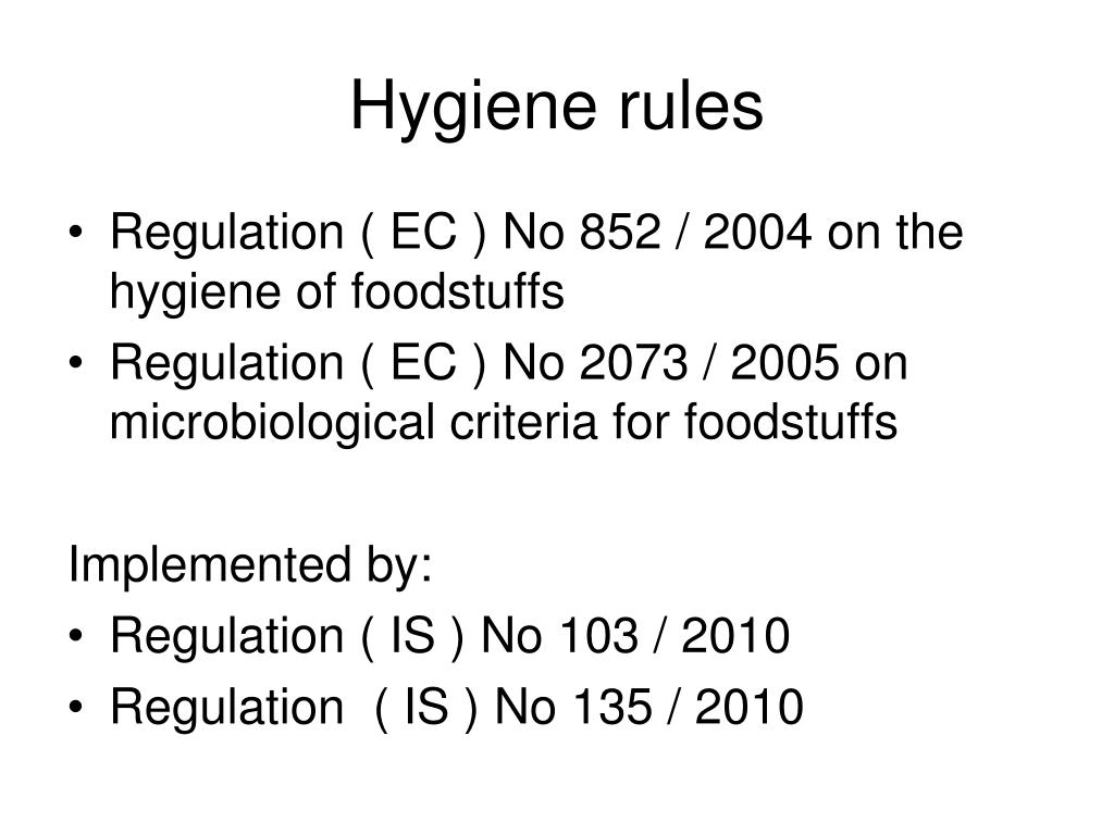 PPT Hygiene rules, specific rules for animal products and for feed