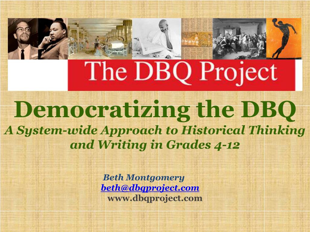PPT Democratizing the DBQ A Systemwide Approach to Historical