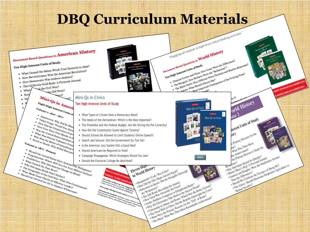 PPT Democratizing the DBQ A Systemwide Approach to Historical