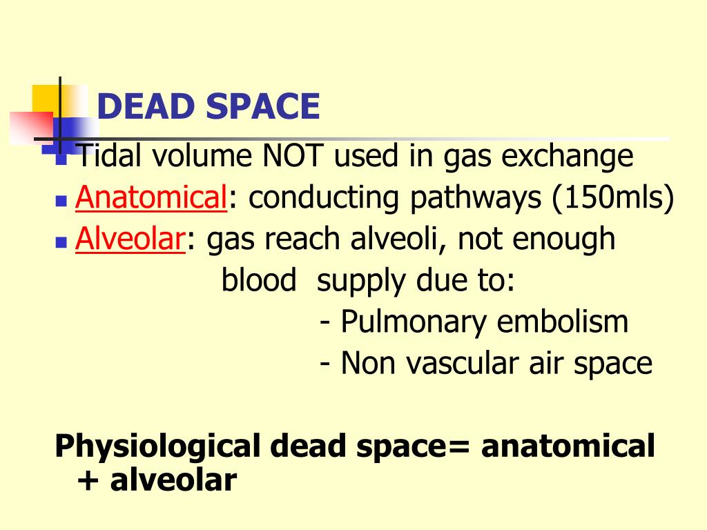 How to measure anatomical dead space llkaminder