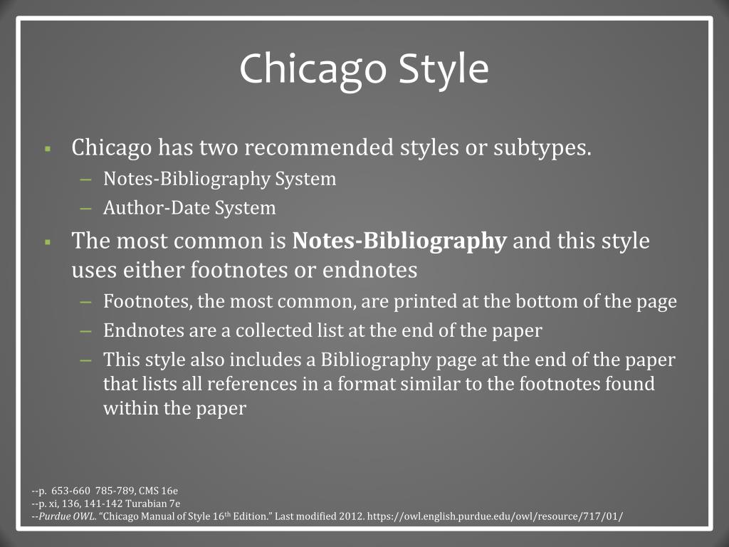 PPT Chicago Style The Basics PowerPoint Presentation, free download