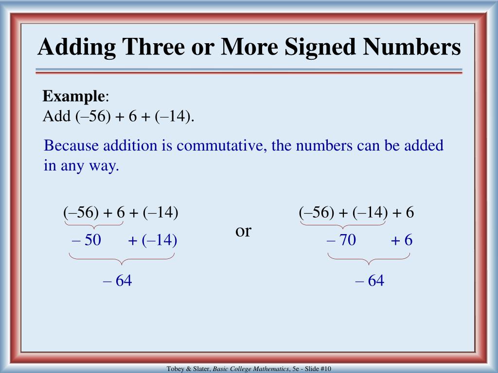 PPT Signed Numbers PowerPoint Presentation, free download ID6564383