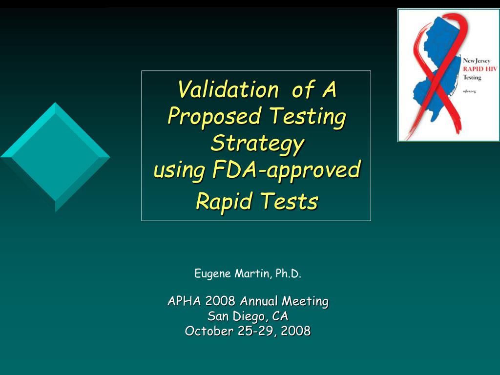 PPT Validation of A Proposed Testing Strategy using FDAapproved