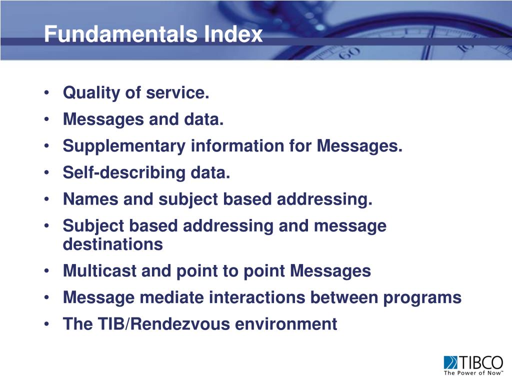 PPT TIB/RendezVous Overview PowerPoint Presentation, free download