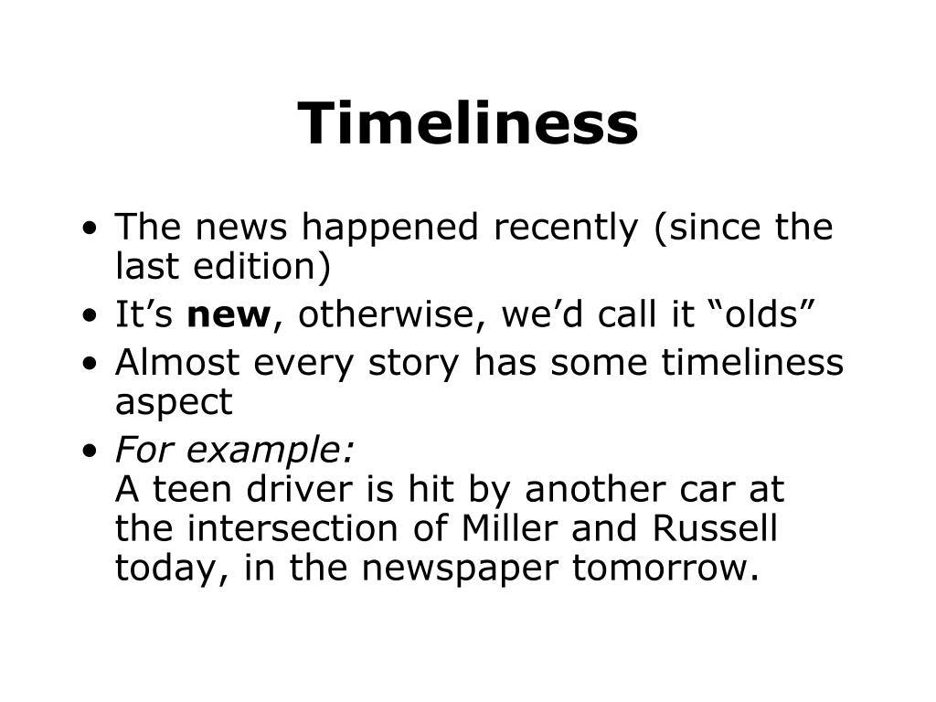 PPT 6 Elements of News PowerPoint Presentation, free