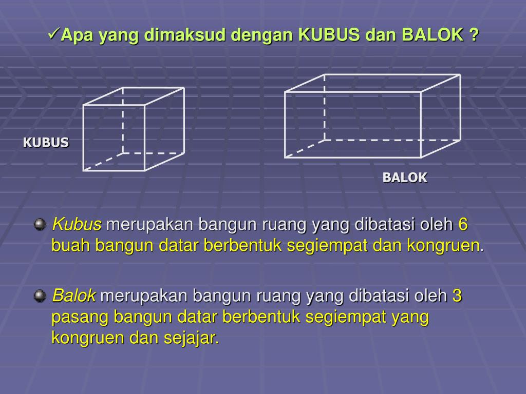 Sifat Sifat Kubus Dan Balok Hal